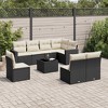 vidaXL Garden Sofa Set Black PE rattan Large Modular Garden Sofa Set - 2 of 4