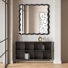 Beautyolove Rectangle Wood Framed Wavy Wall Mirror - 3 of 4