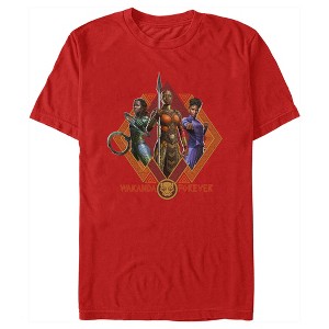 Men's Black Panther: Wakanda Forever Okoye Shuri and Nakia Portraits T-Shirt - 1 of 4