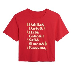 Women's - Disney - Dahlia Dario Hal Gabo Safi Simon Bazeema Cropped Graphic T-Shirt - 1 of 4