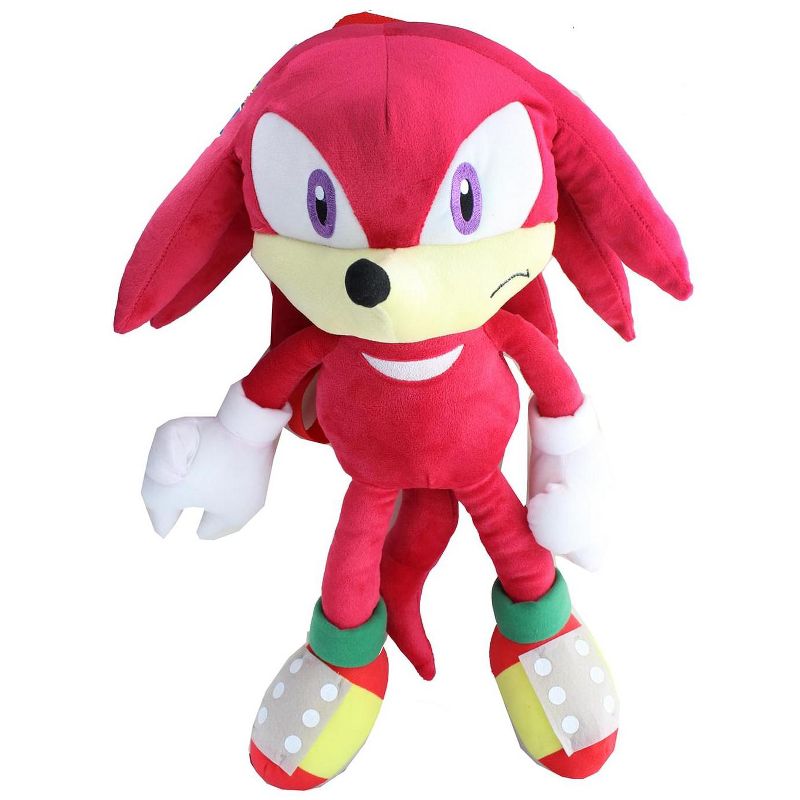 Sonic the Hedgehog Knuckles 18 Inch Plush Backpack, 1 of 4