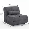 CAVINAS Velvet Recliner Single Seat Comfortable Lounge Chair Sofa Design Sofa with Waist Pack Padding - 3 of 4
