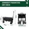 NAYSAYE Wagons Collapsible Utility Cart with Strapping System and Plastic Liner Set for Outdoor Use, Black, 35.04"*24.41"*38.58" - 3 of 4