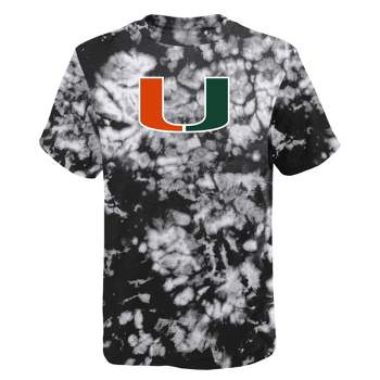 NCAA Miami Hurricanes Boys' Black Tie Dye T-Shirt
