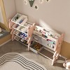 Kids Toy Organizer with 2-Tier Bookshelf and 12 Storage Bins for Bedroom or Playroom-3irtyhousy - 3 of 4