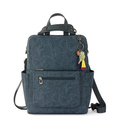 Sakroots Women's Loyola Convertible Backpack in Eco-Twill Grey Seascape