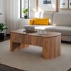 Hommoo Lift Top  Coffee Table With Hidden Compartment Brown - 3 of 4