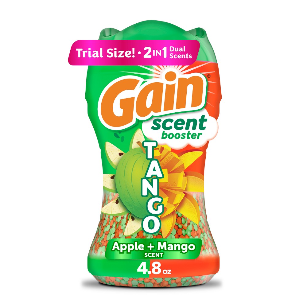 Gain Apple Mango Tango Beads Scent Boosters - 4.8oz: Spill-Resistant Lid, Bleach-Free, Odor Control, Laundry Additives
