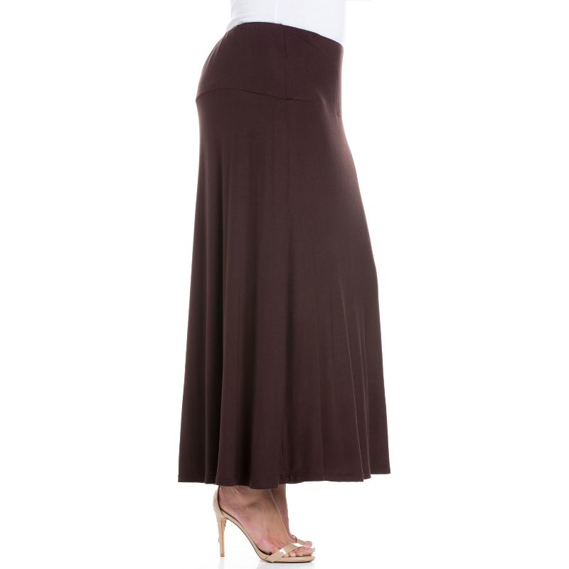 24seven Comfort Apparel Women's Elastic Waist Maxi Skirt, 2 of 5
