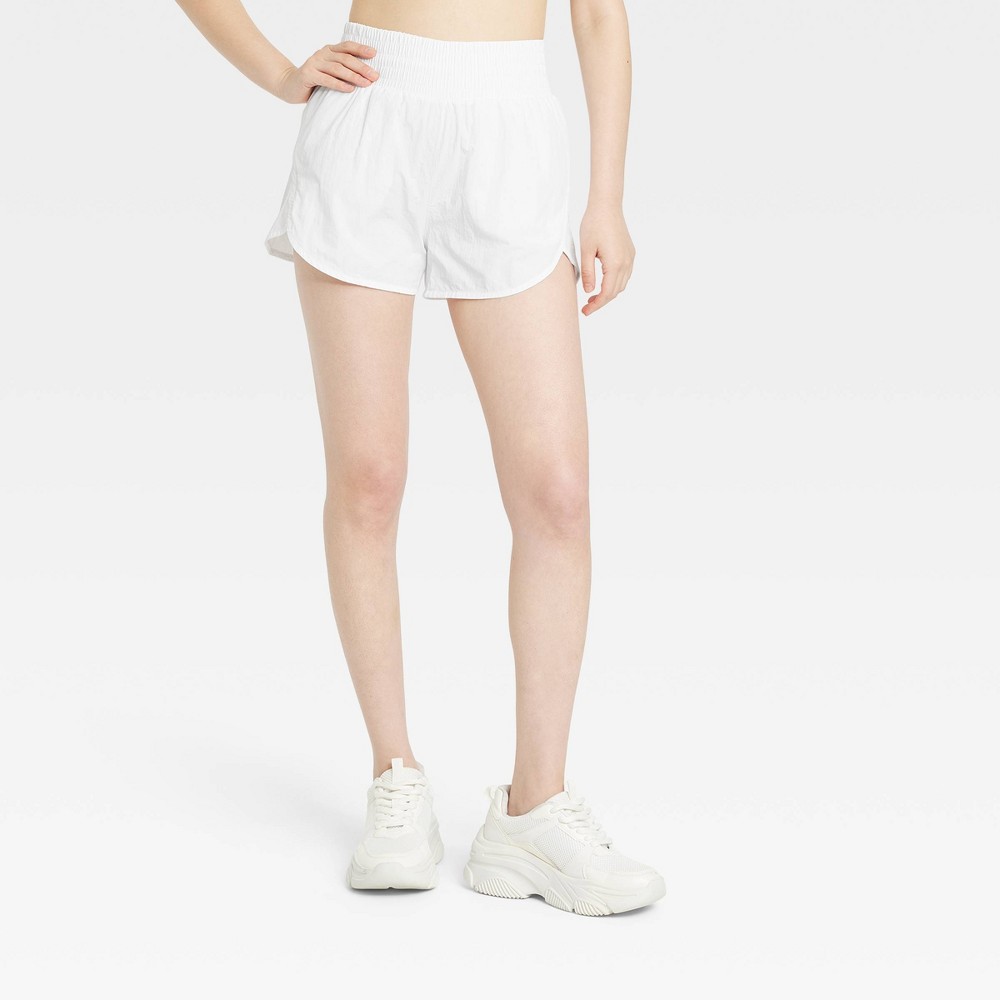 Women's High-Rise Crinkle Shorts 3" - All In Motion™ White L