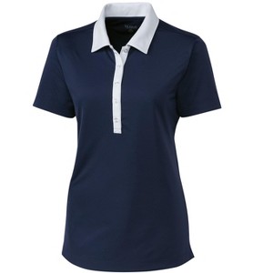 Clique Parma Colorblock Lady Polo Shirt - Navy/White - S - 1 of 2