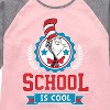 Girls' - Dr. Seuss - Cat in the Hat School Is Cool Shirt Tail Raglan Graphic T-shirt - 2 of 4