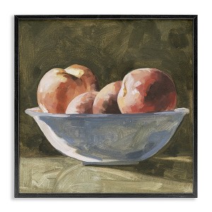 Stupell Industries Apples in Bowl Still Life Framed Giclee Art, Black, 17" x 17" - 1 of 4