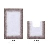 Torrent Collection 2 Piece 100% Soft Cotton Tufted Weave Bath Rug Set, Ombre Pattern, Super Soft & Absorbent, Machine Washable Bathroom Mats - 2 of 4