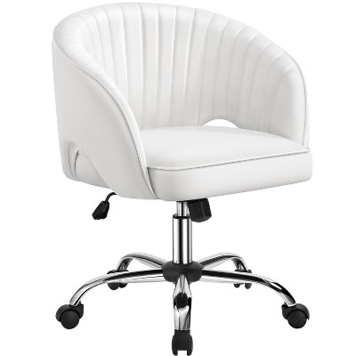 Yaheetech Rolling Office Chair Armchair with Tufted Barrel