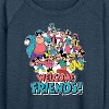Women's - Disney - Welcome Friends Lightweight French Terry Wide Neck Long Sleeve Shirt - 2 of 4