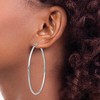 Black Bow Jewelry 2mm x 60mm 14k White Gold Classic Round Hoop Earrings - 3 of 4