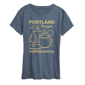 Women's - Instant Message - Portland Coffee Short Sleeve Graphic T-Shirt - 1 of 4