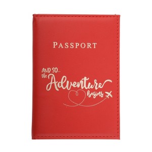 Unique Bargains Letters Design Passport Holder 1 Pc - 1 of 4