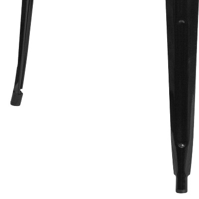 31.5'' Square Black Metal Indoor-Outdoor Bar Height Table