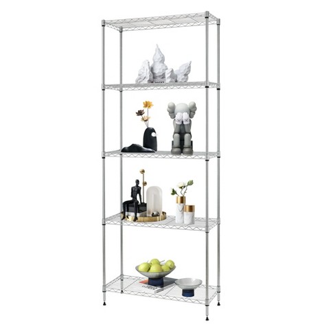 Fdw 5-shelf Adjustable Wire Shelving Unit Metal Shelf Layer Rack Strong ...