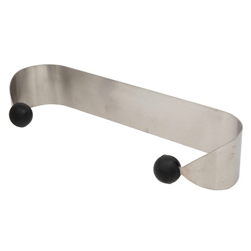 Wood Grip Under Cabinet Paper Towel Holder Silver