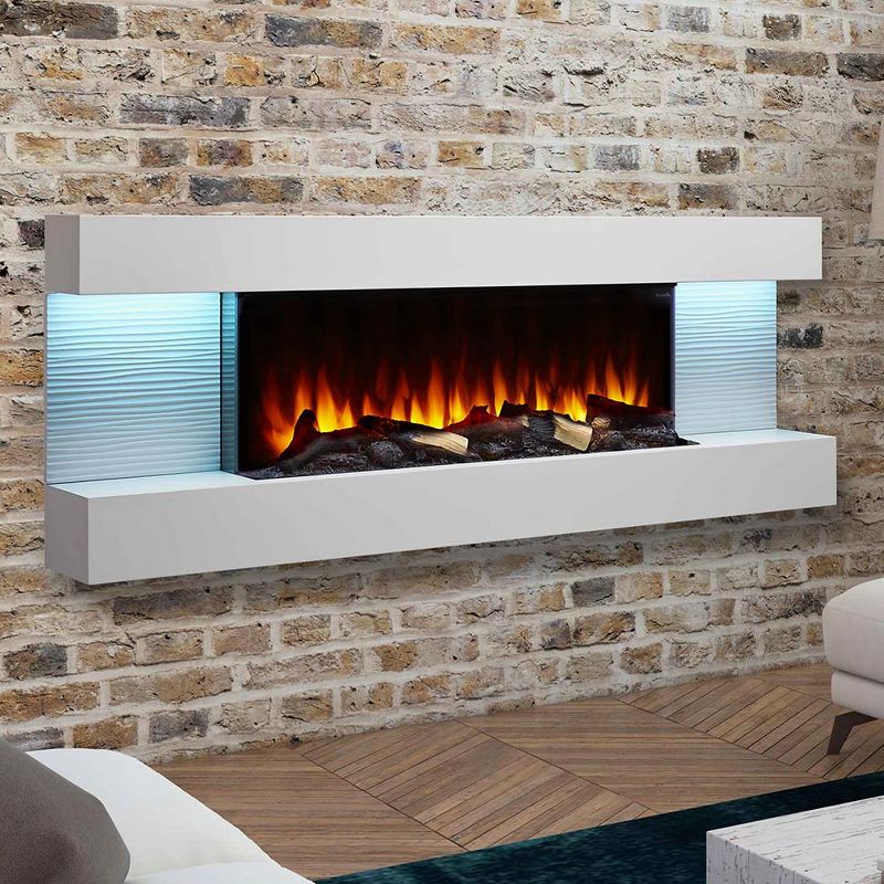 SimpliFire Format Wall Mount Electric Fireplace with Floating Mantel, 2 of 6