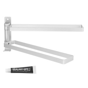 Unique Bargains Aluminum Alloy Space Saving Wall Mounted Swivel Towel Holder - 1 of 4