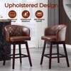 360 Degree Swivel Bar Stools, Counter Height Barstools, Modern Upholstered Bar Stools 2 pack - 2 of 4
