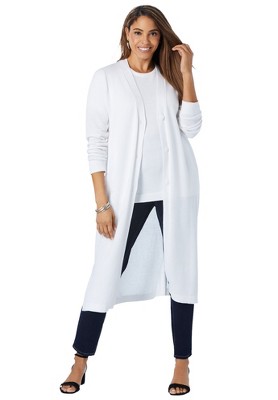 Jessica London Women's Plus Size Fine Gauge Duster Cardigan