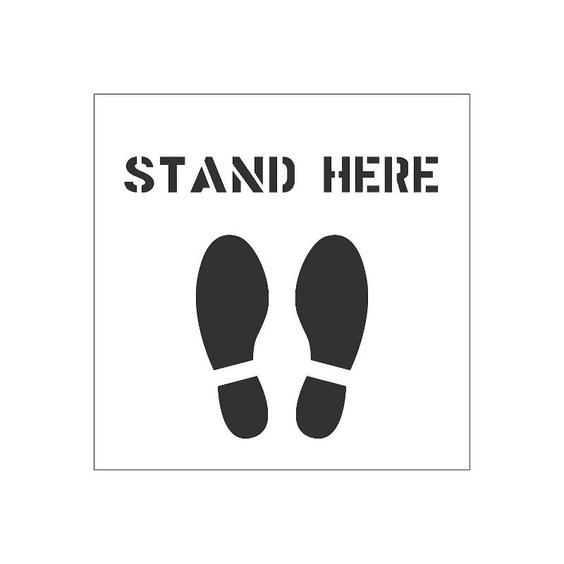 National Marker Stencil "Stand Here " 24" x 24" (PMS56), 1 of 2