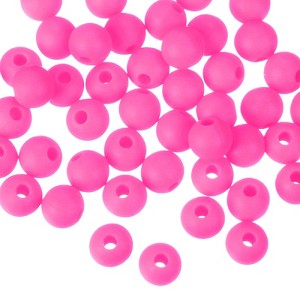 Unique Bargains Round Loose Silicone Beads for DIY Keychain Jewelry Making 50 Pcs - 1 of 4