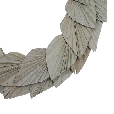 Natural Palm Spear Wreath with Coco Fiber Base, 24" Diameter