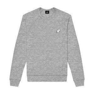 Dalix Ghost Embroidered Crewneck Long Sleeve Sweatshirt Fleece Men - 1 of 4
