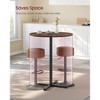 Round High-Top Cocktail Table for Small Spaces, 23.6 Inch Dia Bar Table with Cross Base and Adjustable Feet, Seats 2-3, 41.1" Height - 4 of 4