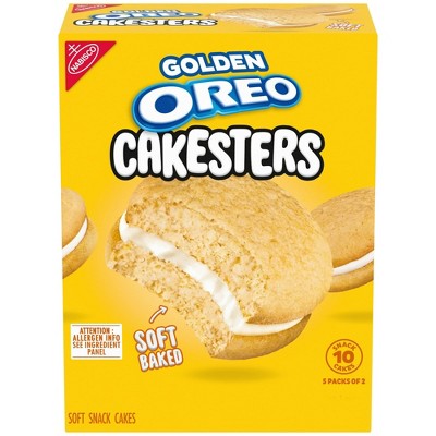 OREO Golden Cakesters Soft Snack Cakes, 5 - 2.02 oz (Pack of 4)