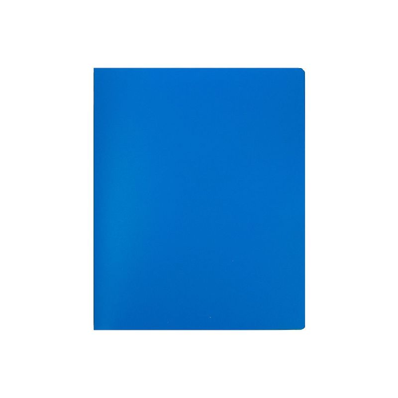 JAM Paper Heavy Duty Plastic Multi-Pocket Folder 10 Pocket Organizer Blue (389MP10bu) , 3 of 4