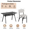 Dining Table Set for 4, Kitchen Table with Boucle Chairs for 4, Modern Rectangular Dining Table with Storage Rack for Small Space - 4 of 4