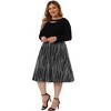 Agnes Orinda Women's Plus Size Metallic Party Disco Sparkle Faux Suede Skirts - 3 of 4