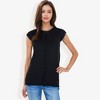Anna-Kaci Women's Cap Sleeve Knit Sweater With Contrast Trim Stitching - 3 of 4