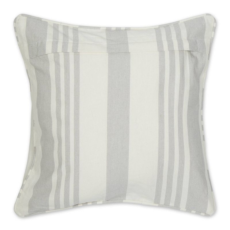 2pc 18"x18" Bold Chambray Striped Recycled Cotton Square Throw Pillow Cover - Design Imports, 2 of 7