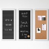 Martha Stewart Cork Board Chalk Board Letter Board Set Woodgrain Frame White: Vertical Message Board with Letters - 3 of 4