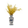 Sagebrook Home 15" Ceramic Vase - Contemporary Blue and White Chinoiserie Temple Design Floral Vase For Decorative Table - 2 of 4
