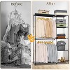 HONEIER 49"L Spacious Metal Garment Rack Storage Closet Black - 3 of 4