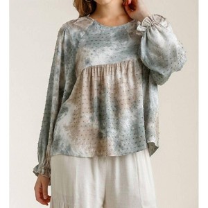 Women's Swiss Dot Babydoll Blouse - umgee - 1 of 4