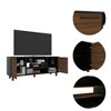 58.6" Manufactured Wood TV Stand for TVs up to 55" with Four Open Shelves for Living Room and Bedroom - 3 of 4