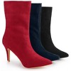 Perphy Women's Pointed Toe Foldable Slip on Stiletto Heels Ankle Boots - 3 of 3
