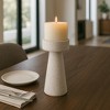 Modern Taper and Pillar Candle Holders for Home Decor - Decorative Candle Stick Holder for Table Centerpieces or Living Room - White - 3 of 4