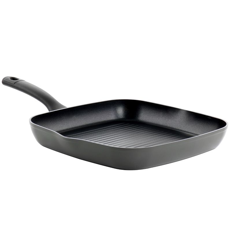 Oster Kingsway 11 Inch Aluminum Nonstick Square Grill Pan in Black, 1 of 7