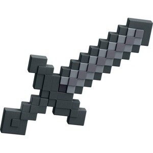 Minecraft Role-Play Stone Sword Toy Accessory Collection Pixelated Design - 1 of 4